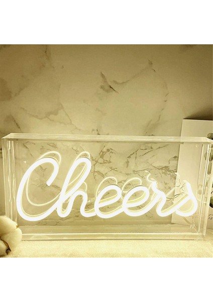 Cheers Neon Işık USB LED Işıklı Masa Işık Kutusu Cheers Neon Işık 3D Duvar Neon Sıcak Işıklı Işık Parti Dekoru Için Neon Işık A (Yurt Dışından) fırsatları