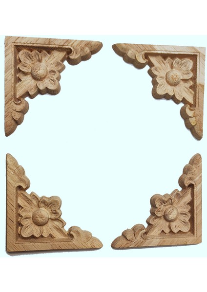 10 Adet Oyma Boyasız Avrupa Ahşap Mobilya Pencere Köşe Ahşap Aplike Onlay Ahşap Figürler Süs (Yurt Dışından) fırsatları