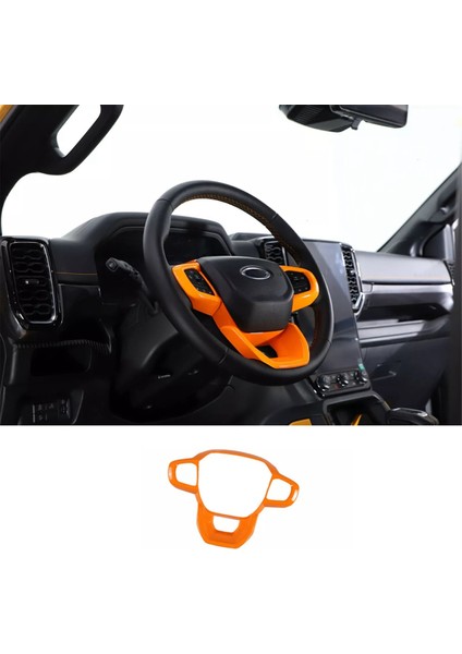 Ford Ranger 2023 2024 Araç Direksiyon Simidi Çerçevesi Trim Kapağı Iç Aksesuarlar Turuncu (Yurt Dışından) fiyatları