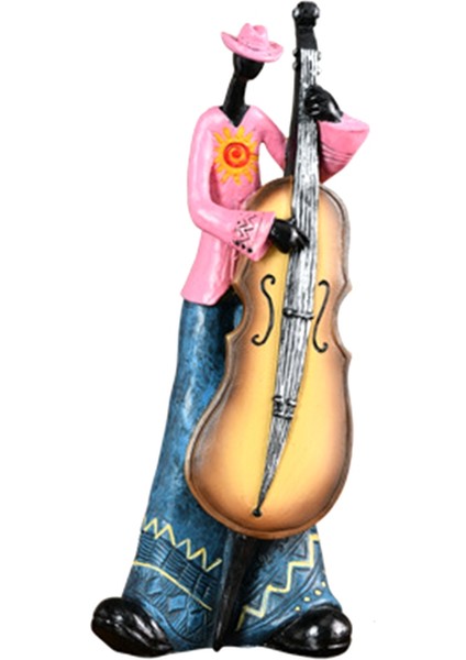 Caz Grubu Çalgıcısı Figürleri Vintage Müzisyen Figürü Reçine Heykelleri Masaüstü Süsü Retro Heykel Ev Iç Mekan Dekoru E (Yurt Dışından)