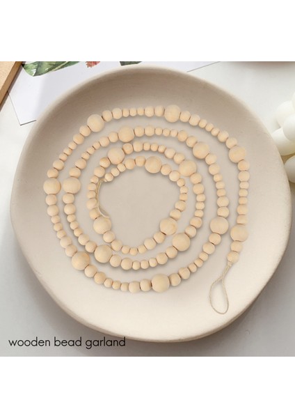 7ft Ahşap Boncuklu Çelenk Çiftlik Evi Ev Dekor Rustik Ülke Doğal Tatil Noel Ağacı Çelenk Boho Süslemeleri (Yurt Dışından) fırsatları