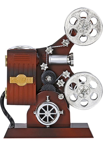 Retro Eski Film Projektörü Müzik Kutusu Modeli Ev Dekorasyonu Oturma Odası Sanat Eşyaları Hediye (Yurt Dışından)