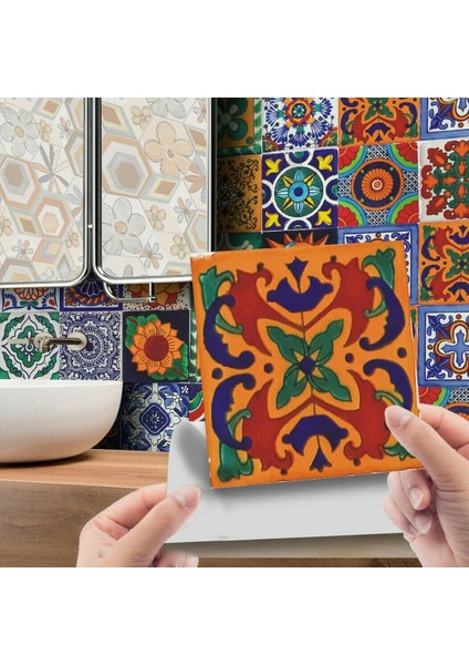 24PCS Kendinden Yapışkanlı Mozaik Tuğla Kiremit 3D Etiket Mutfak Banyo Duvar ÇIKARTMALARI-10X10CM (Yurt Dışından) modelleri