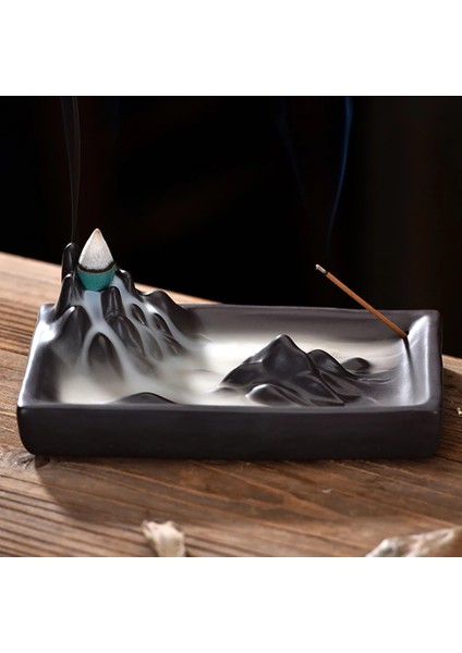 Dağ Geri Akış Tütsü Brülör Tütsü Sopa Tutucu Seramik Çömlek Tütsü Tutucu Meditasyon Yoga Spa Gevşeme Için (Yurt Dışından) indirimleri