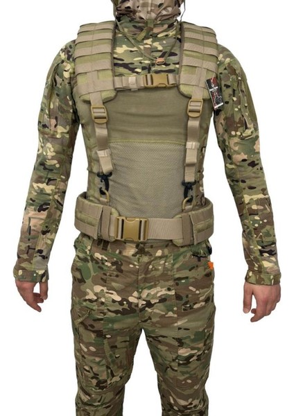 Askılı Molle Kemer Açık Hücum Yeleği