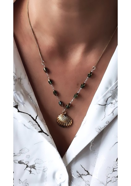 Deniz Yıldızı Kabuklu Okyanus Çelik Kolye