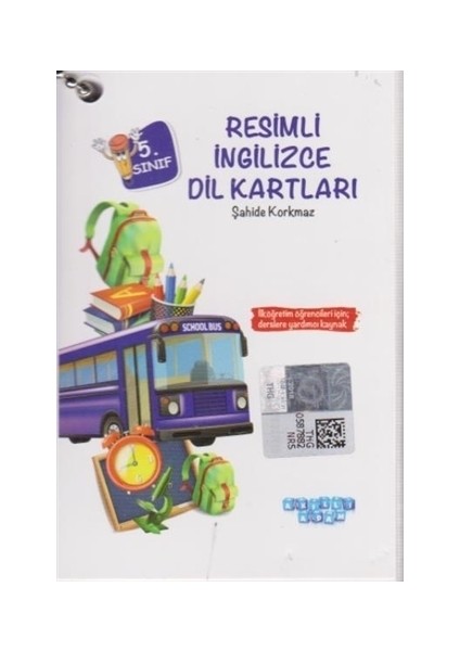 5. Sınıf Resimli İngilizce Dil Kartları Eğitim Seti İlköğretim Öğrencileri için Eğlenceli Öğrenme