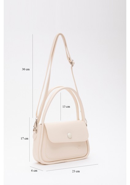 Krem SHK97 Suni Deri Ön Cep Detaylı 2 Bölmeli Ayarlanabilir Askılı El,kol ve Omuz Çantası fiyatları