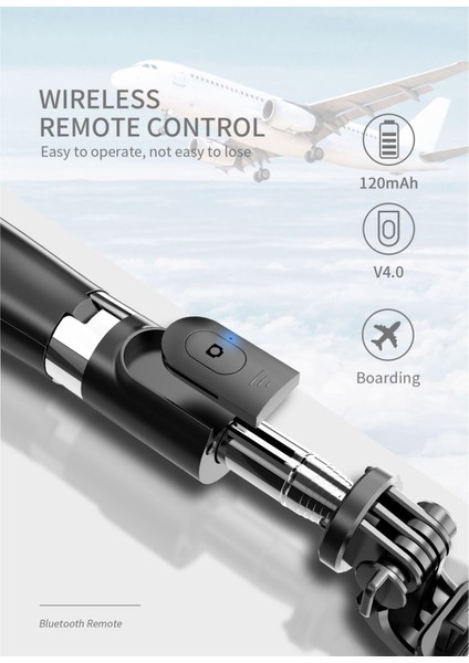 Çok Fonksiyonlu Kablosuz Bluetooth Selfie Sopa Taşınabilir Telefon Tutucu Uzatılabilir Mini Tripod Ios Android Telefon Için Beyaz (Yurt Dışından) fırsatları