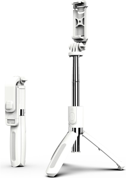 Çok Fonksiyonlu Kablosuz Bluetooth Selfie Sopa Taşınabilir Telefon Tutucu Uzatılabilir Mini Tripod Ios Android Telefon Için Beyaz (Yurt Dışından) indirimleri