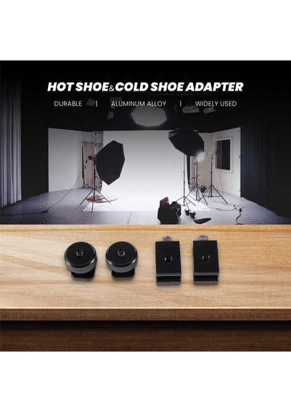 4'lü Paket Kamera Kombo Paketi Sıcak Yuva Montaj Adaptörü Soğuk Yuva Montaj Adaptörü 1/4 Inç Sıcak Yuva Flaş Yuva Montajı Dslr Kamera Nikon Canon Flaş Yuva Montajı (Yurt Dışından) modelleri