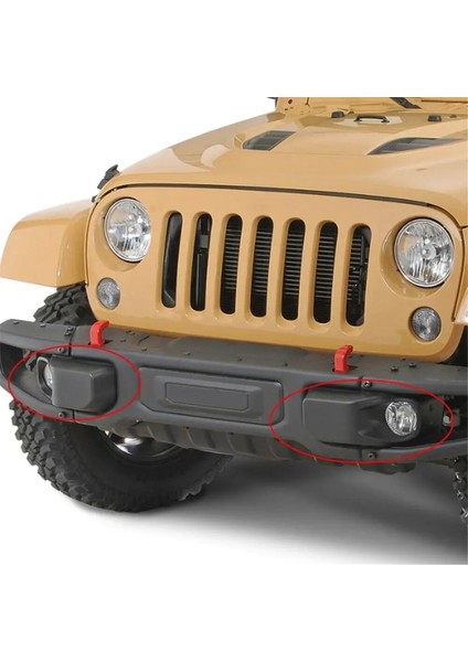 Jeep Wrangler Jk 2007-2017 Için Ön Tampon Sis Lambası Kapağı Koruyucu Çerçeve Tampon Dekorasyon Çerçevesi (Yurt Dışından) indirimleri