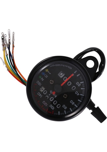 LED Göstergeli 12V Motosiklet 0-160 Km/saat Hız Göstergesi, Evrensel Cafe Racer Ölçer, Tek Gösterge (Siyah) (Yurt Dışından) modelleri