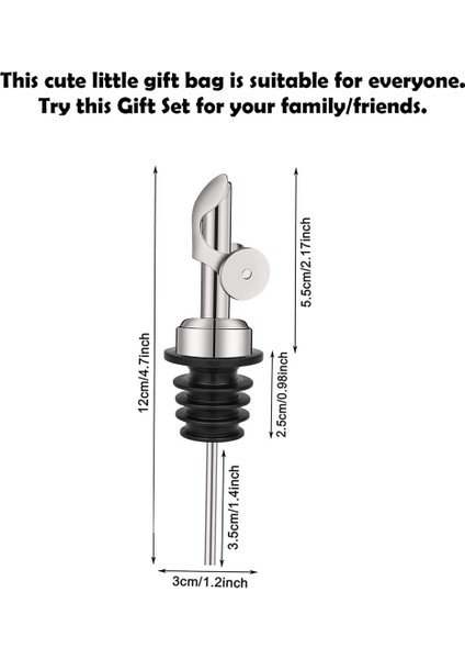 Adet Paslanmaz Çelik Şişe Dökücü, Kendiliğinden Kapanan Zeytinyağı Dağıtıcı Musluğu, Otomatik Çevirme Özellikli Likör Dökme Muslukları Gümüş (Yurt Dışından) indirimleri