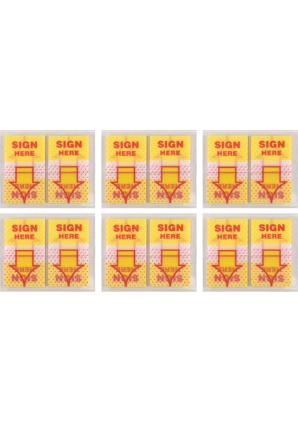 300 Adet Burada Imzala Sekmeleri Burada Imzala Etiketleri Burada Imzala Bayrakları Dağıtıcı Oklu Bayrak, 1 Inç (Sarı) (Yurt Dışından)