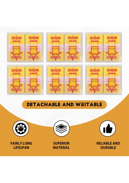 300 Adet Burada Imzala Sekmeleri Burada Imzala Etiketleri Burada Imzala Bayrakları Dağıtıcı Oklu Bayrak, 1 Inç (Sarı) (Yurt Dışından) fırsatları