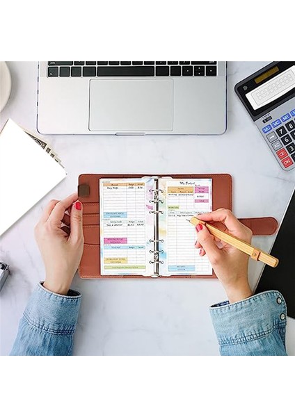 A6 Bütçe Planlayıcısı Yedek 82 Sayfa Aylık Haftalık Planlayıcı Not Defteri A6 Klasör Kapağı Için 6 Delikli Kaydet (Yurt Dışından) modelleri