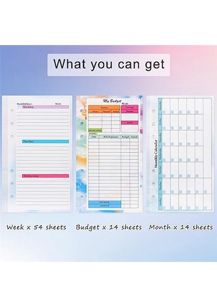 A6 Bütçe Planlayıcısı Yedek 82 Sayfa Aylık Haftalık Planlayıcı Not Defteri A6 Klasör Kapağı Için 6 Delikli Kaydet (Yurt Dışından) fırsatları