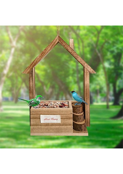 Açık Hava Kuş Evi Yemlikleri Besleme Aleti Askıları Kuş Yemliği Dağıtıcı Tutucu Gıda Kabı B (Yurt Dışından) modelleri