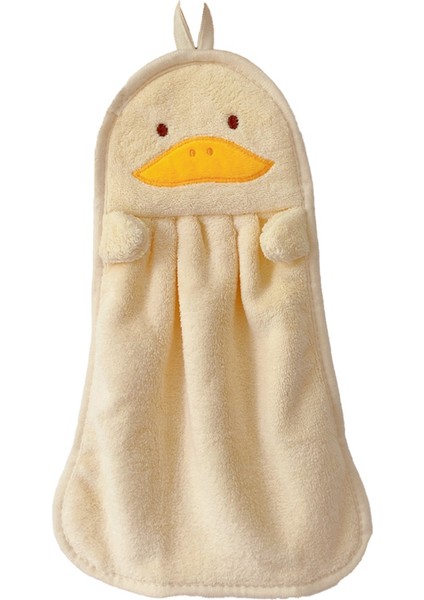 El Havlusu Asılı Emici Bebek El Havlusu Sevimli Penguen Ördek Cilt Dostu Yumuşak Çocuk, Sarı (Yurt Dışından)