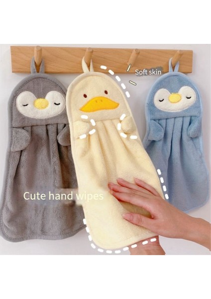 El Havlusu Asılı Emici Bebek El Havlusu Sevimli Penguen Ördek Cilt Dostu Yumuşak Çocuk, Sarı (Yurt Dışından) modelleri