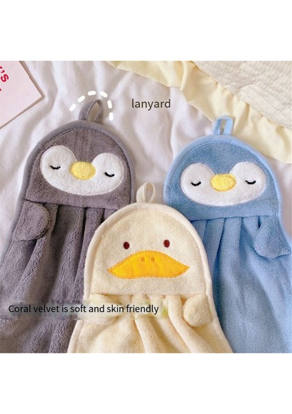 El Havlusu Asılı Emici Bebek El Havlusu Sevimli Penguen Ördek Cilt Dostu Yumuşak Çocuk, Sarı (Yurt Dışından) indirimleri
