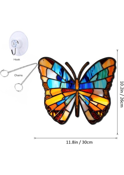 Ispanyol Ay Kolyesi Boyalı Akrilik Pencere Süsü, Kelebek Severler Için Kelebek Duvar Dekoru, Eve Taşınma Hediyesi, Lb (Yurt Dışından) modelleri