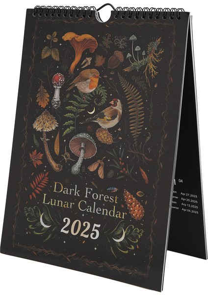 Karanlık Orman Ay Takvimi 2025 Resimli Duvar Sarkıtı Ofis Ev Sanatı Ay Takvimi Hediye Dekoru (Yurt Dışından)
