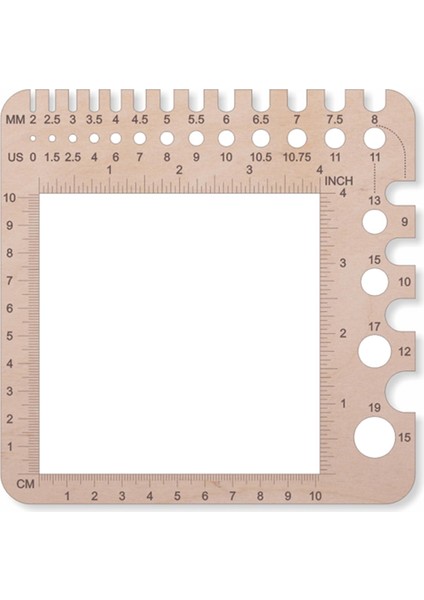 Örgü Iğnesi Ölçüsü Örgü Ölçüsü Cetvel Tığ Iğneleri Cetvel Iplik ve Örnek Cetveli (Üniversal Ölçü/cetvel A) (Yurt Dışından)
