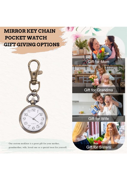 Bronz Renkli Yuvarlak Kolye Kuvars Saat Cep Anahtarlık Bayan Çocuk Saat Hediye Saat Noel Hediyesi (Yurt Dışından) indirimleri