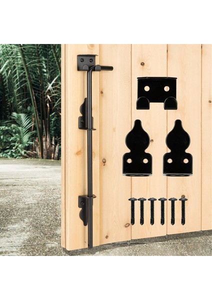 Ağır Hizmet Tipi Kapı Mandalı Taşınabilir Baston Cıvatalı Kapı Mandalı Kilidi Kapı Durdurucu Donanımı Tek Açık Kapı Kapısı Ahşap Çit (Yurt Dışından) fırsatları