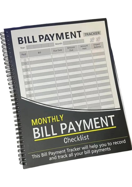 Aylık Fatura Düzenleyici Ödeme Takipçisi Planlayıcı Not Defteri Ev Bütçesi Hesap Tablosu Erkekler Kadınlar Için Gider ve Fatura Takipçisi (Yurt Dışından)