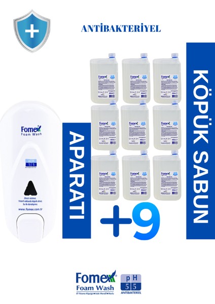 Köpük Sabun Antibakteriyel 1000 ml 9 +1 Apar