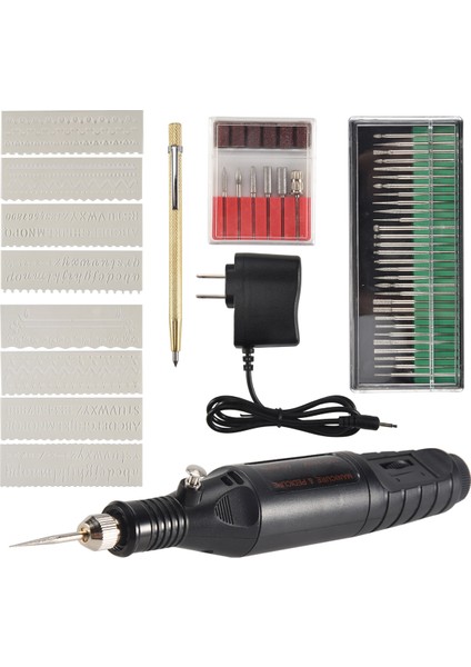 Elektrikli Gravür Kalemi, Metal, Cam Taşlar, Seramik, Plastik, Ahşap Takılar Için Parlatma Başlığı, Çizici, Aşındırıcı ve Şablonlar ile Gravür Alet Seti (Yurt Dışından) modelleri