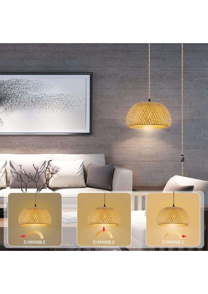 Anahtarlı Jüt Halatlı Asma Lamba, Bambu Abajur, Hasır Rattan, Abd Fişli Asma Lamba (Yurt Dışından) indirimleri