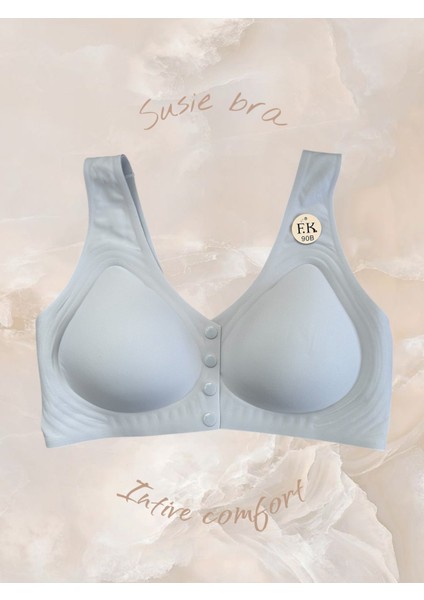 Susie Önü 4 Düğmeli Açılabilen Üstün Kalite Dikişsiz Lazer Balensiz Sütyen (Emziren Anneler)