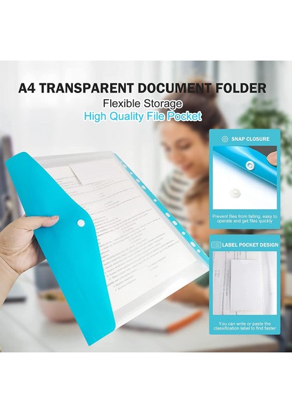 12 Paket Klasör Cebi 11 Delikli Genişletilebilir Klasör Klasörleri 2/3/4 Halka Klasör Plastik Zarf Dosya Belge Kesesi (Yurt Dışından) fırsatları