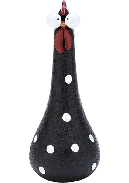 Reçine El Sanatları Reçine Tavuk Süsleri Bahçe Dekorasyon Süsleri Uzun Boyunlu Tavuk Reçine El Sanatları Siyah (Yurt Dışından)