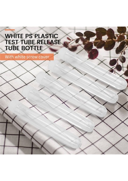 100 Adet Beyaz Vidalı Kapaklı Şeffaf Plastik Test Tüpleri Örnek Kapları Şişeler Basmalı Kapaklar 12X75MM (Yurt Dışından) indirimleri