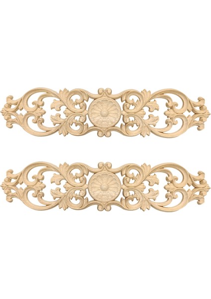 30CMX7CM Ahşap Oyma Çıkartmaları Oyma Köşe Çiçek Ev Dekorasyon Dolabı Kapı Yatak Dekoratif Yama Onlay Ahşap Aplike (Yurt Dışından)