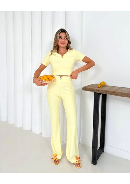 V Aksesuarlı Ottoman Takım Sarı S255850