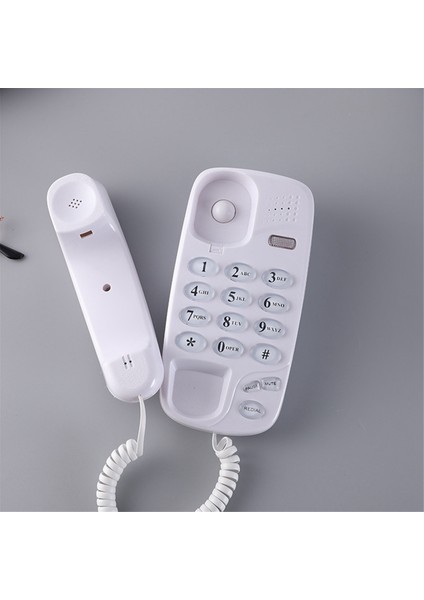 KXT-580 Büyük Düğmeli Kablolu Telefon Duvara Monte Telefonlar Makine Desteği Duvara Monte Veya Masa Telefonu Beyaz (Yurt Dışından)