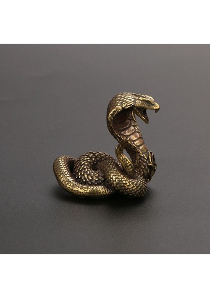 Kobra Heykeli Süs Zodyak Yılan Minyatür Figürler Bakır Masaüstü Dekorasyon Çay Evcil Hayvan Dekor Aksesuarları Zanaat (Yurt Dışından) modelleri