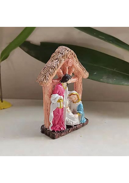 Reçine El Sanatları Yaratıcı Süsler Isa Üç Ayakta Samanlık Heykeli Dini Malzemeleri Oturma Odası Yatak Odası Süslemeleri A (Yurt Dışından) fiyatları