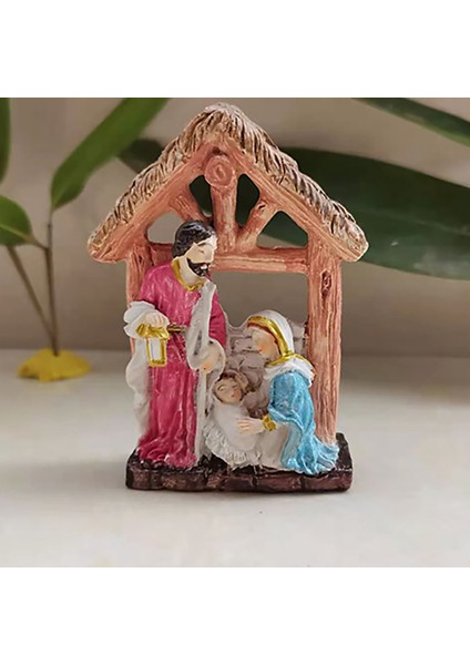 Reçine El Sanatları Yaratıcı Süsler Isa Üç Ayakta Samanlık Heykeli Dini Malzemeleri Oturma Odası Yatak Odası Süslemeleri A (Yurt Dışından) indirimleri