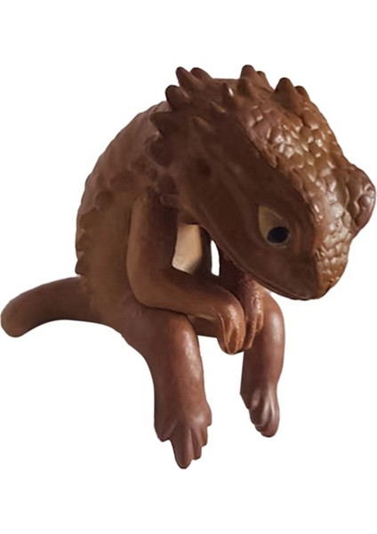 Kertenkele Heykelciği Reçine Oturan Kertenkele Ev Dekoru Heykelciği Masaüstü Dekorasyonu Ev Aksesuarları Oturma Odası Mutfak E (Yurt Dışından)