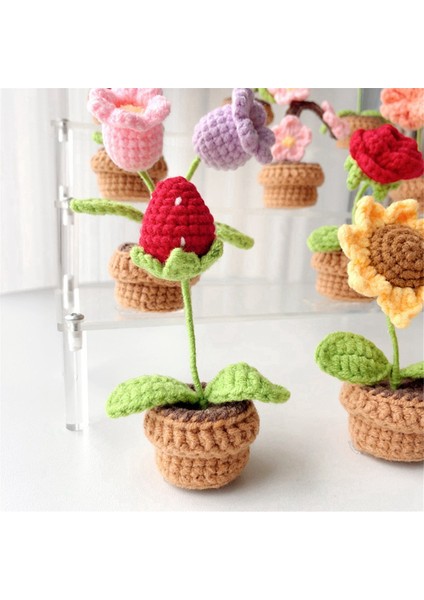 C El Örgüsü Çiçekler Saksı Tığ Işi Yapay Bitkiler Bitmiş Dokuma Hediye (Yurt Dışından) fırsatları