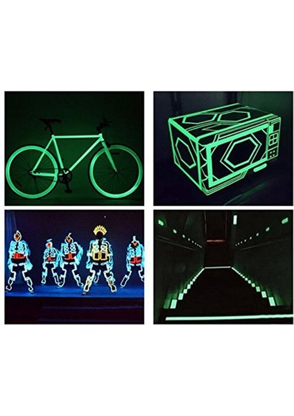 Karanlıkta Parlayan Bant Işıklı Acil Durum Rulosu Güvenlik Çıkış Işaretleri Merdivenler, Duvarlar Basamaklar Çıkış Işareti 1cm (Yurt Dışından) fiyatları