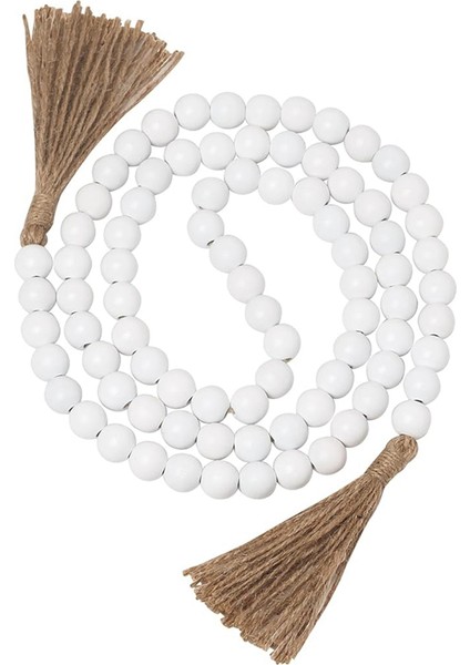 Çiftlik Evi Ahşap Boncuk Çelenk Dekoru, Püsküllü Ev Dekoru Için Ahşap Boncuklar, Masa, Duvar Vb. Için Rustik Ülke Dekoru (Yurt Dışından)