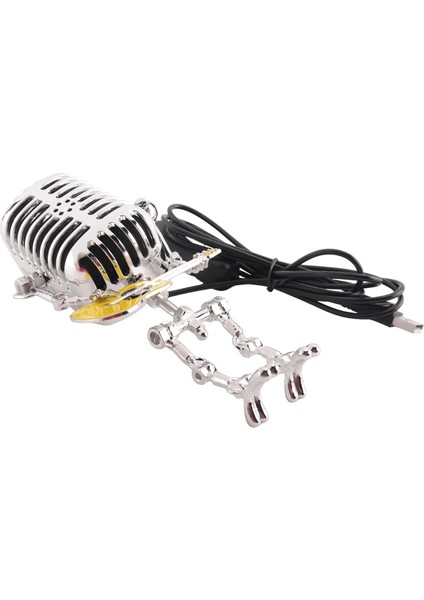 Retro Stil Vintage Mikrofon Robot Masa Lambası, Vintage Mikrofon Robot Dokunmatik Dimmer Lamba Masa Lambası Sarı (Yurt Dışından) indirimleri